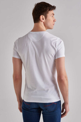 Woolrich Erkek Bisiklet Yaka T-Shirt - 5