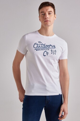 Woolrich Erkek Bisiklet Yaka T-Shirt - 6