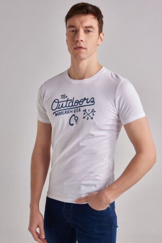 Woolrich Erkek Bisiklet Yaka T-Shirt - 8