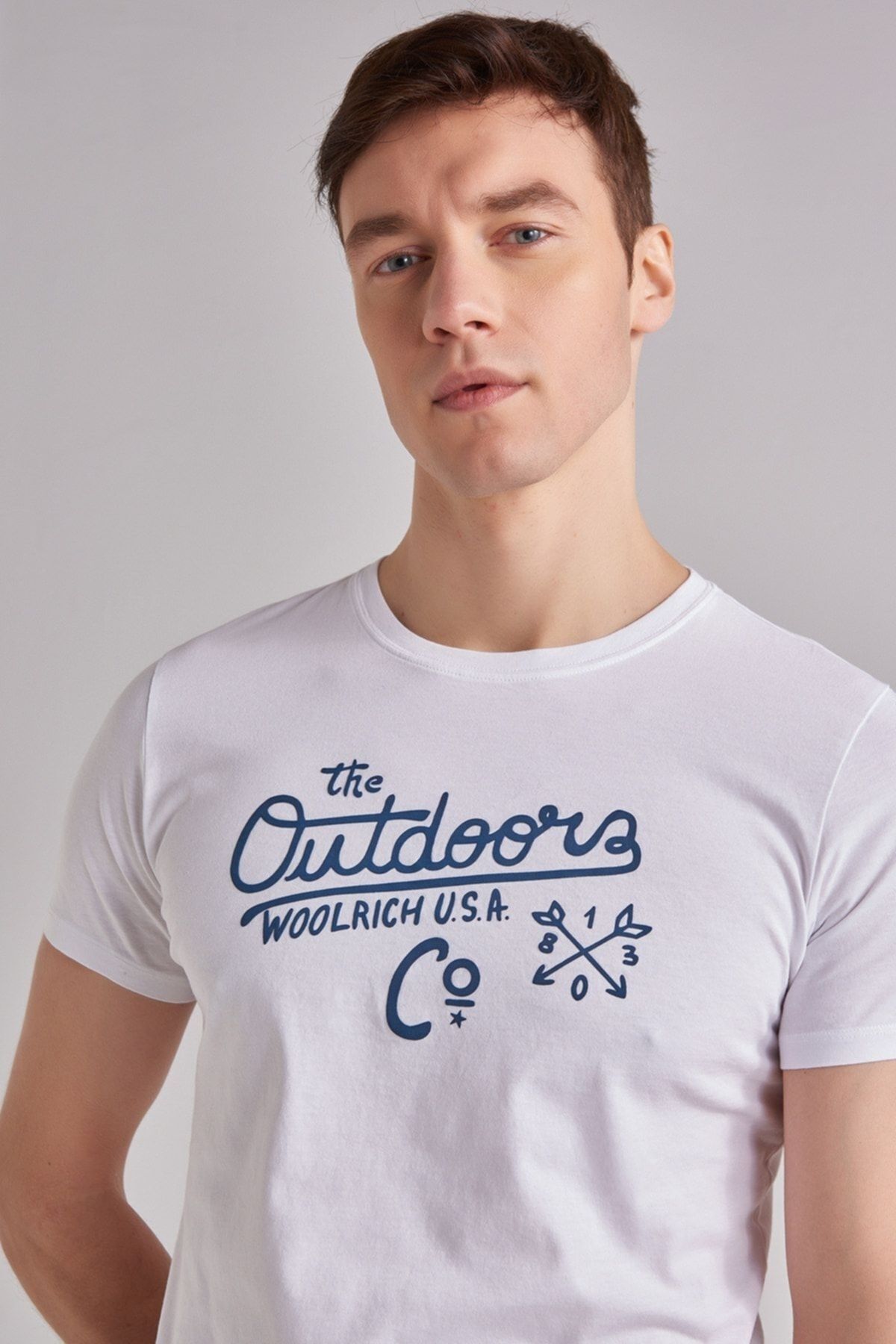 Woolrich Erkek Bisiklet Yaka T-Shirt - 9