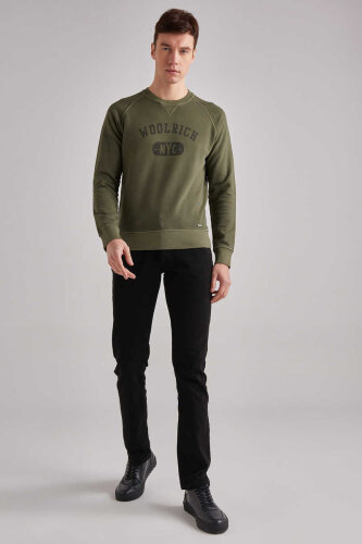 Woolrich Erkek Uzun Kollu Logolu Sweatshirt - 2