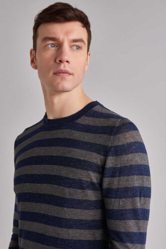 Woolrich Keten Erkek Bisiklet Yaka Kazak - 2