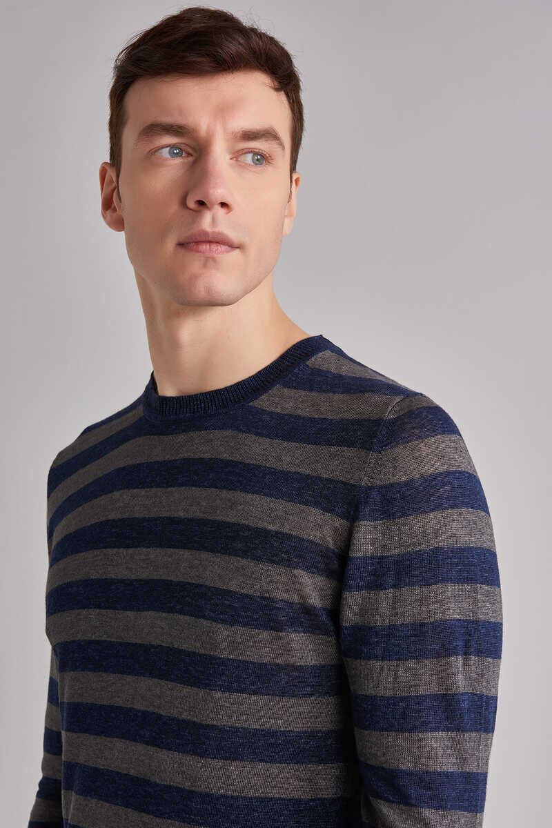 Woolrich Keten Erkek Bisiklet Yaka Kazak - 2