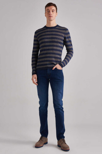 Woolrich Keten Erkek Bisiklet Yaka Kazak - 3