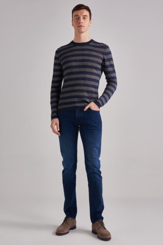 Woolrich Keten Erkek Bisiklet Yaka Kazak - 8