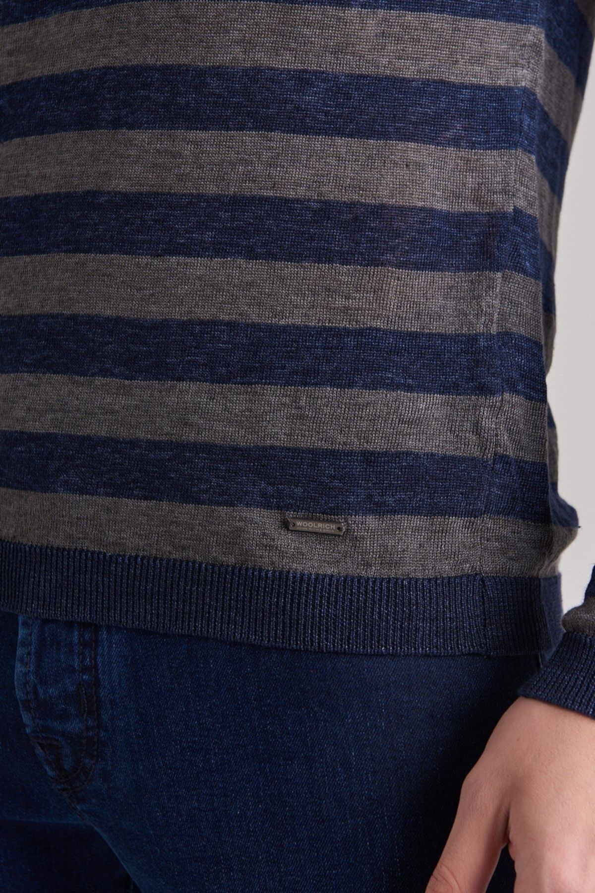 Woolrich Keten Erkek Bisiklet Yaka Kazak - 9