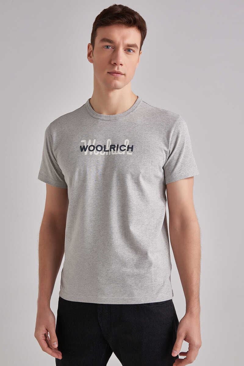 Woolrich Logolu Erkek Bisiklet Yaka T-Shirt - 1