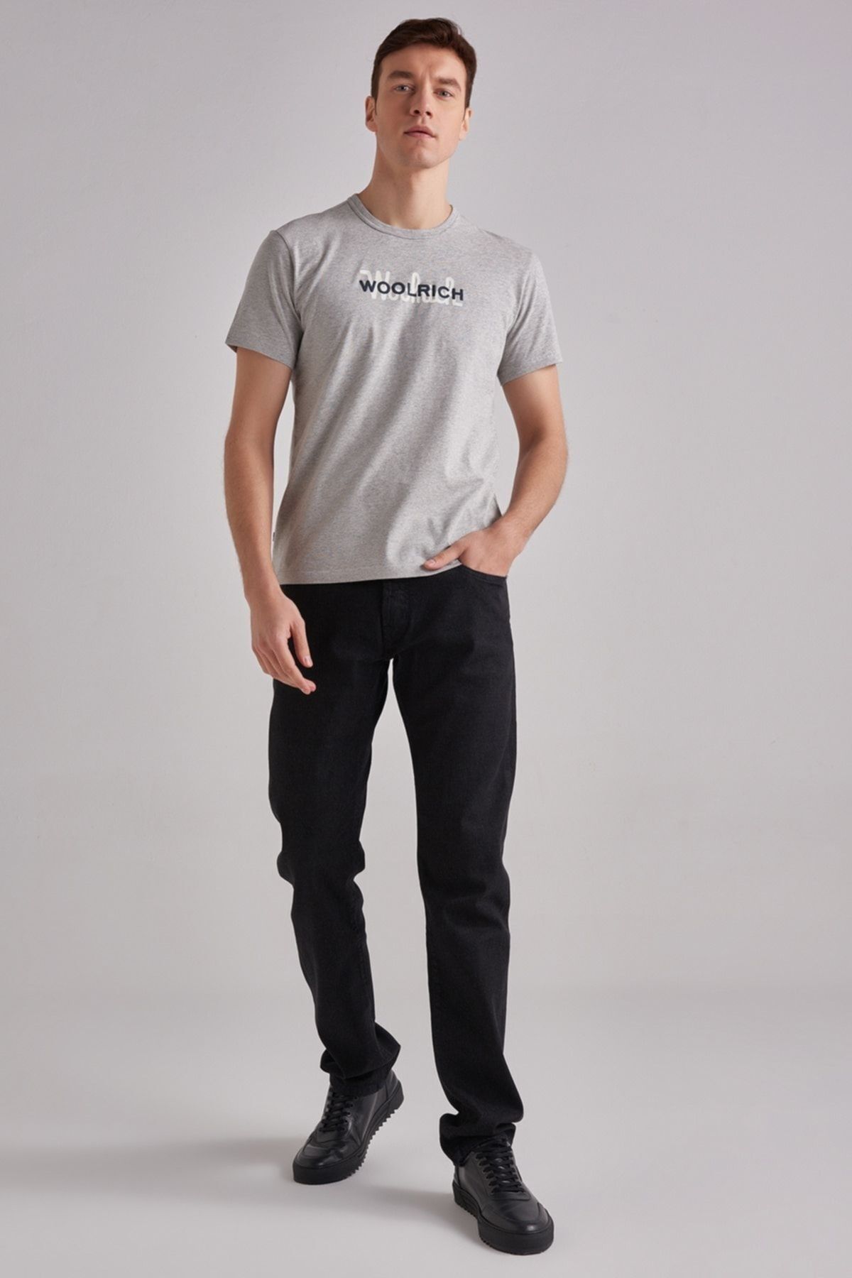 Woolrich Logolu Erkek Bisiklet Yaka T-Shirt - 6
