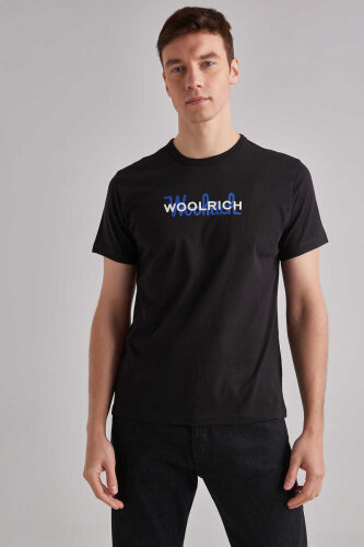Woolrich Logolu Erkek Bisiklet Yaka T-Shirt - WOOLRICH