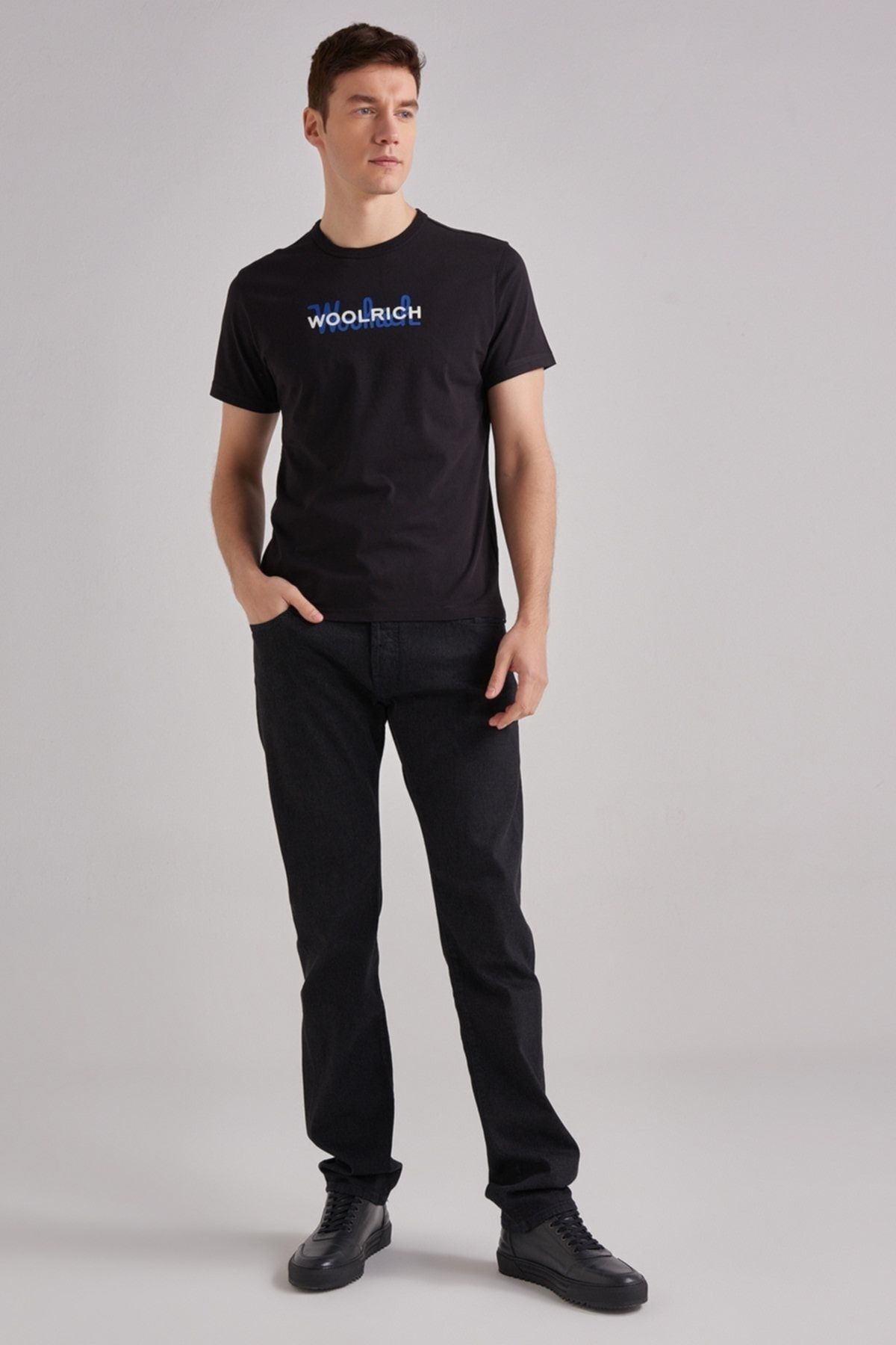 Woolrich Logolu Erkek Bisiklet Yaka T-Shirt - 6