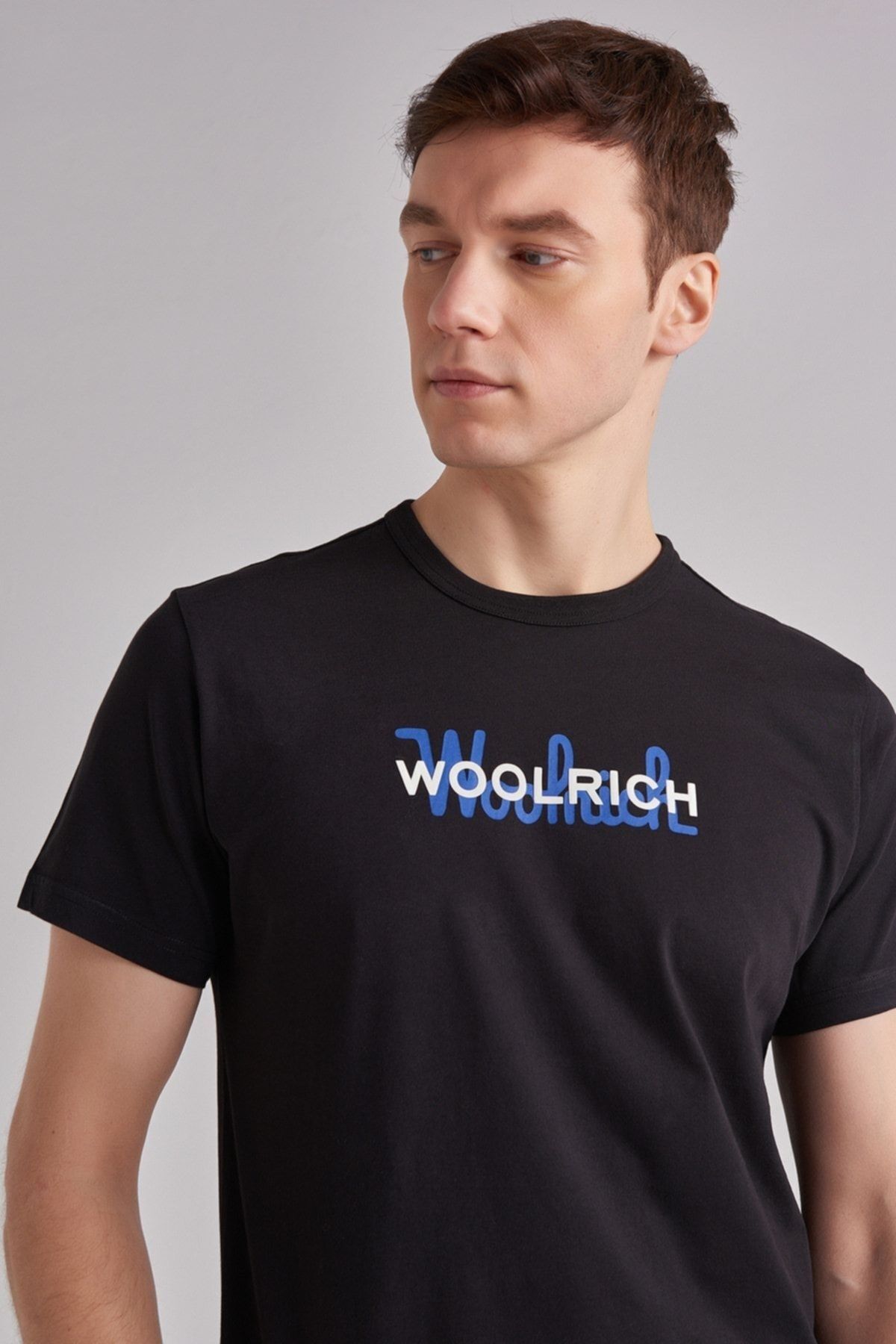 Woolrich Logolu Erkek Bisiklet Yaka T-Shirt - 7