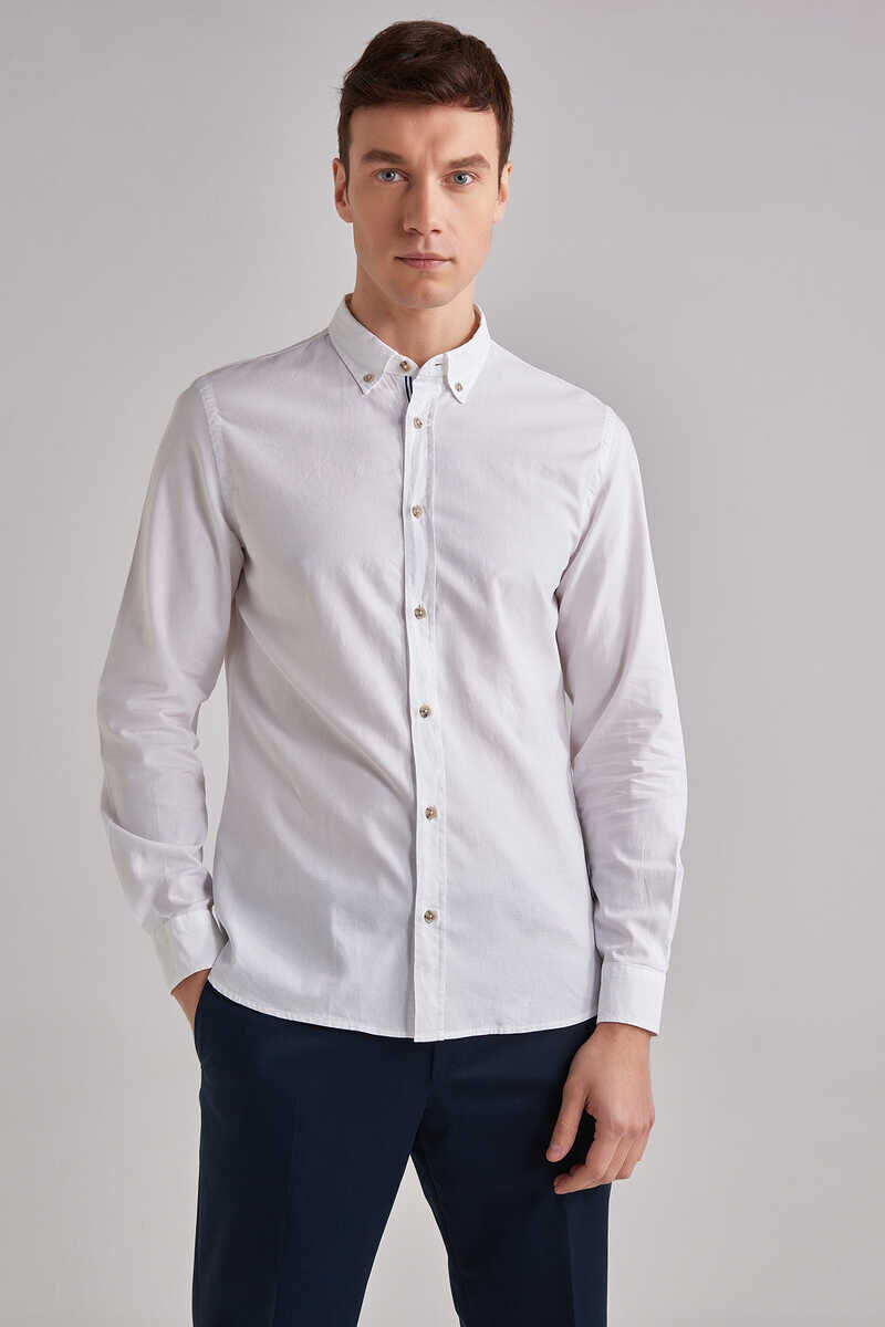 Woolrich Slim Fit Uzun Kollu Erkek Gömlek - 1